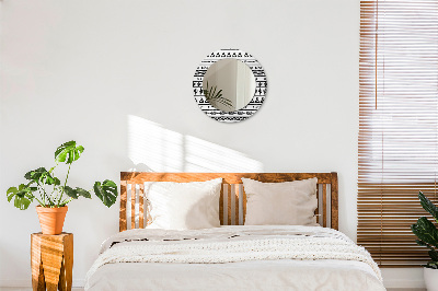 Round decorative wall mirror Boho minimalistic