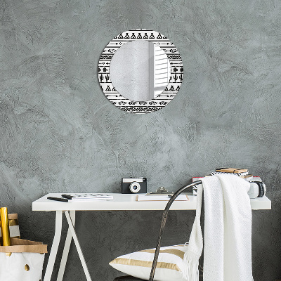 Round decorative wall mirror Boho minimalistic