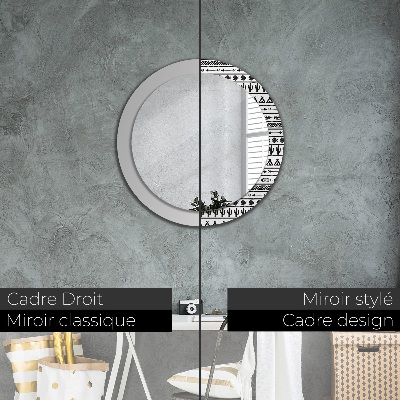 Round decorative wall mirror Boho minimalistic