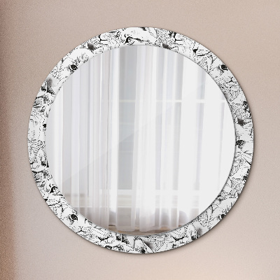 Round decorative wall mirror Pets cats