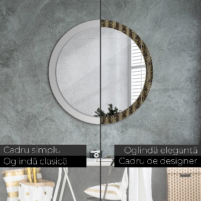 Round decorative wall mirror Abstract