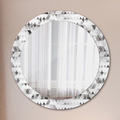 Round decorative wall mirror Rainbow triangle