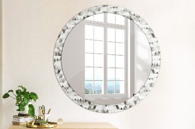 Round decorative wall mirror Rainbow triangle