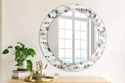 Round decorative wall mirror Rainbow triangle