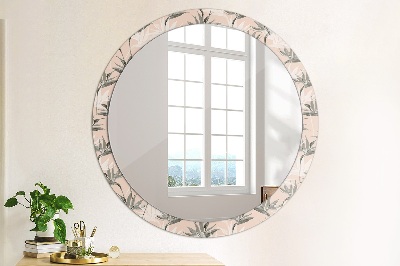 Round mirror decor Bird paradise