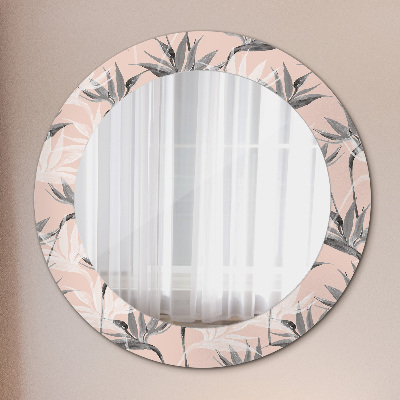 Round mirror decor Bird paradise