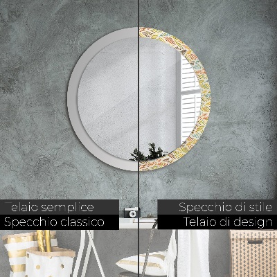 Round mirror decor Abstract