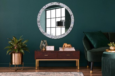 Round decorative wall mirror Blue roses