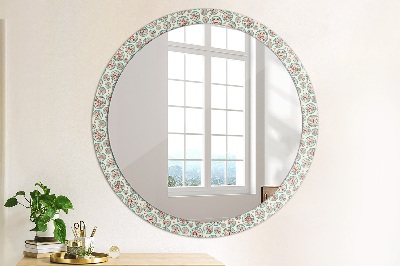 Round decorative wall mirror Boho pattern