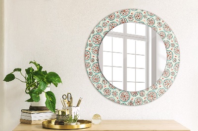 Round decorative wall mirror Boho pattern