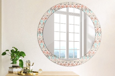 Round decorative wall mirror Ethnic pattern