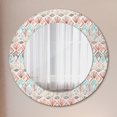 Round decorative wall mirror Ethnic pattern