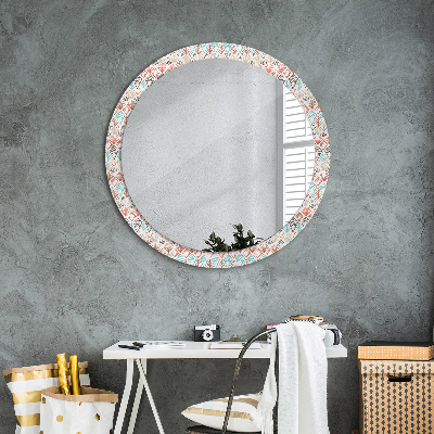 Round decorative wall mirror Ethnic pattern