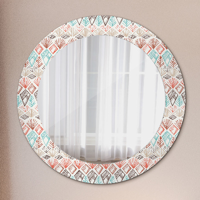 Round decorative wall mirror Ethnic pattern