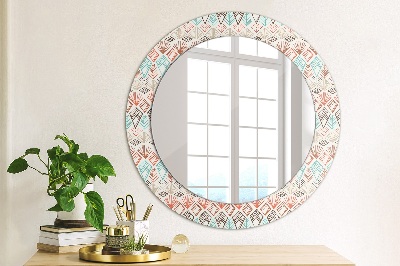 Round decorative wall mirror Ethnic pattern