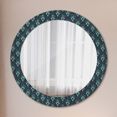 Round mirror decor Floral pattern