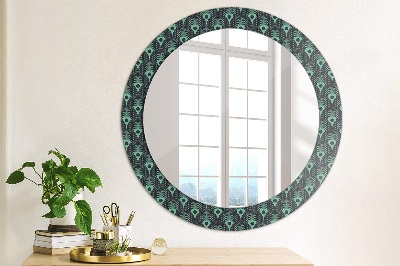 Round mirror decor Floral pattern