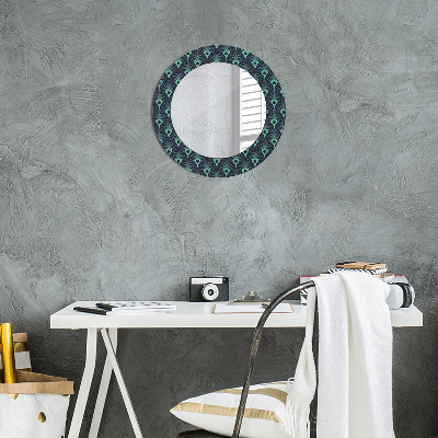 Round mirror decor Floral pattern