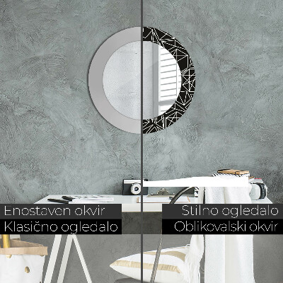 Round decorative wall mirror Geometric pattern