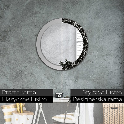 Round decorative wall mirror Geometric pattern