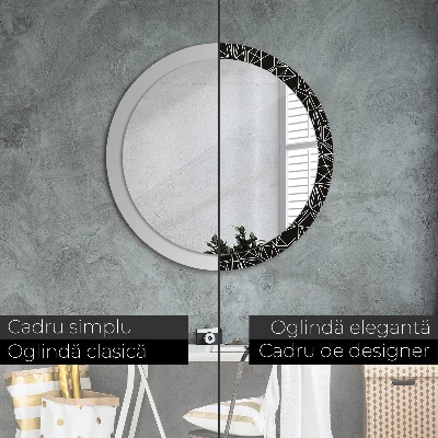 Round decorative wall mirror Geometric pattern