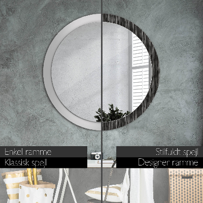 Round decorative wall mirror Abstract metallic