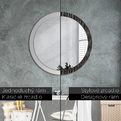 Round decorative wall mirror Abstract metallic