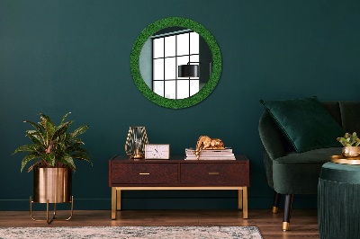 Round decorative wall mirror Green grass