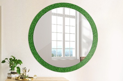 Round decorative wall mirror Green grass