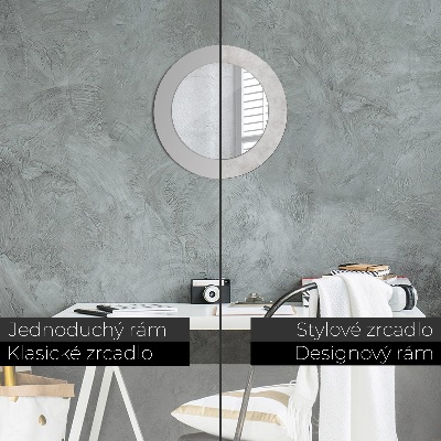 Round decorative wall mirror Concrete texture