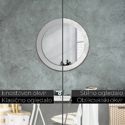 Round decorative wall mirror Concrete texture