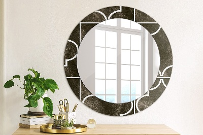 Round mirror decor Antique tiles