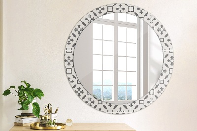 Round mirror decor Antique tiles