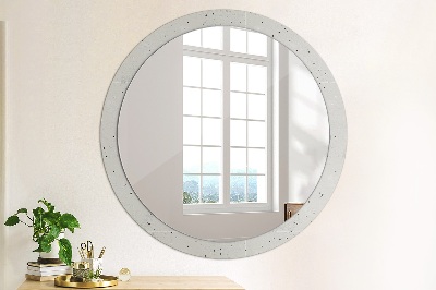 Round mirror decor Concrete texture