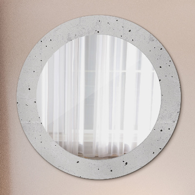 Round mirror decor Concrete texture