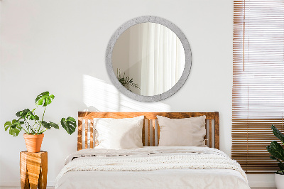 Round decorative wall mirror Gray cement