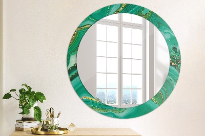 Round decorative wall mirror Agate jasper marble