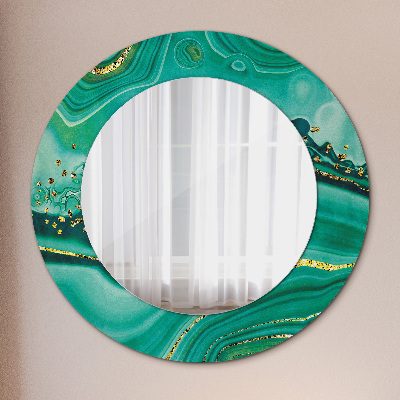 Round decorative wall mirror Agate jasper marble