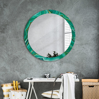 Round decorative wall mirror Agate jasper marble