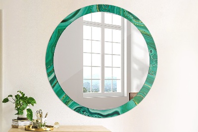 Round decorative wall mirror Agate jasper marble