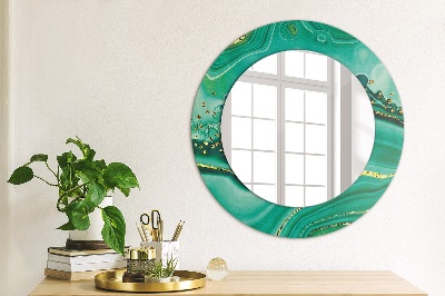 Round decorative wall mirror Agate jasper marble