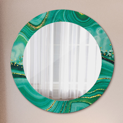 Round decorative wall mirror Agate jasper marble