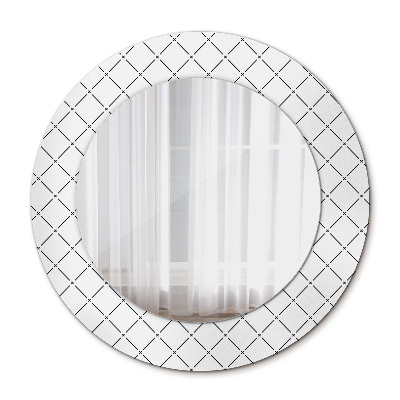 Round mirror decor Crossed lines