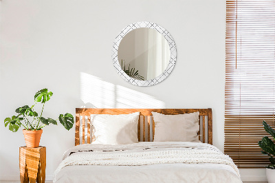 Round mirror decor Crossed lines