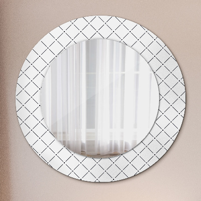 Round mirror decor Crossed lines