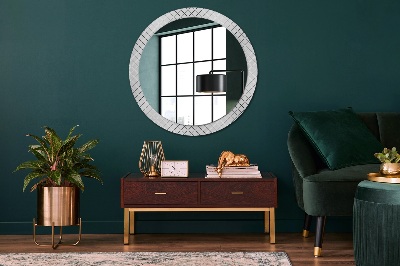 Round mirror decor Crossed lines