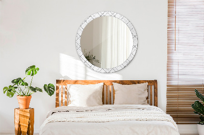 Round mirror decor Crossed lines