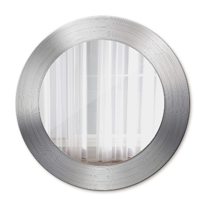 Round mirror decor Shining steel