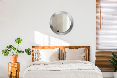 Round mirror decor Shining steel