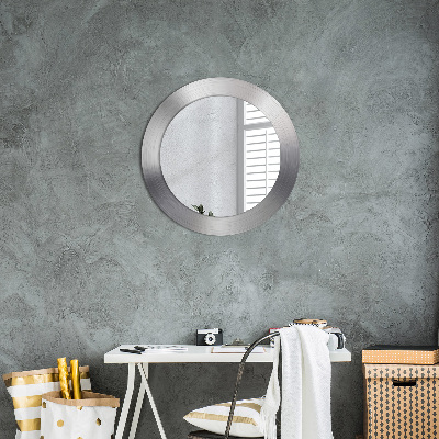 Round mirror decor Shining steel